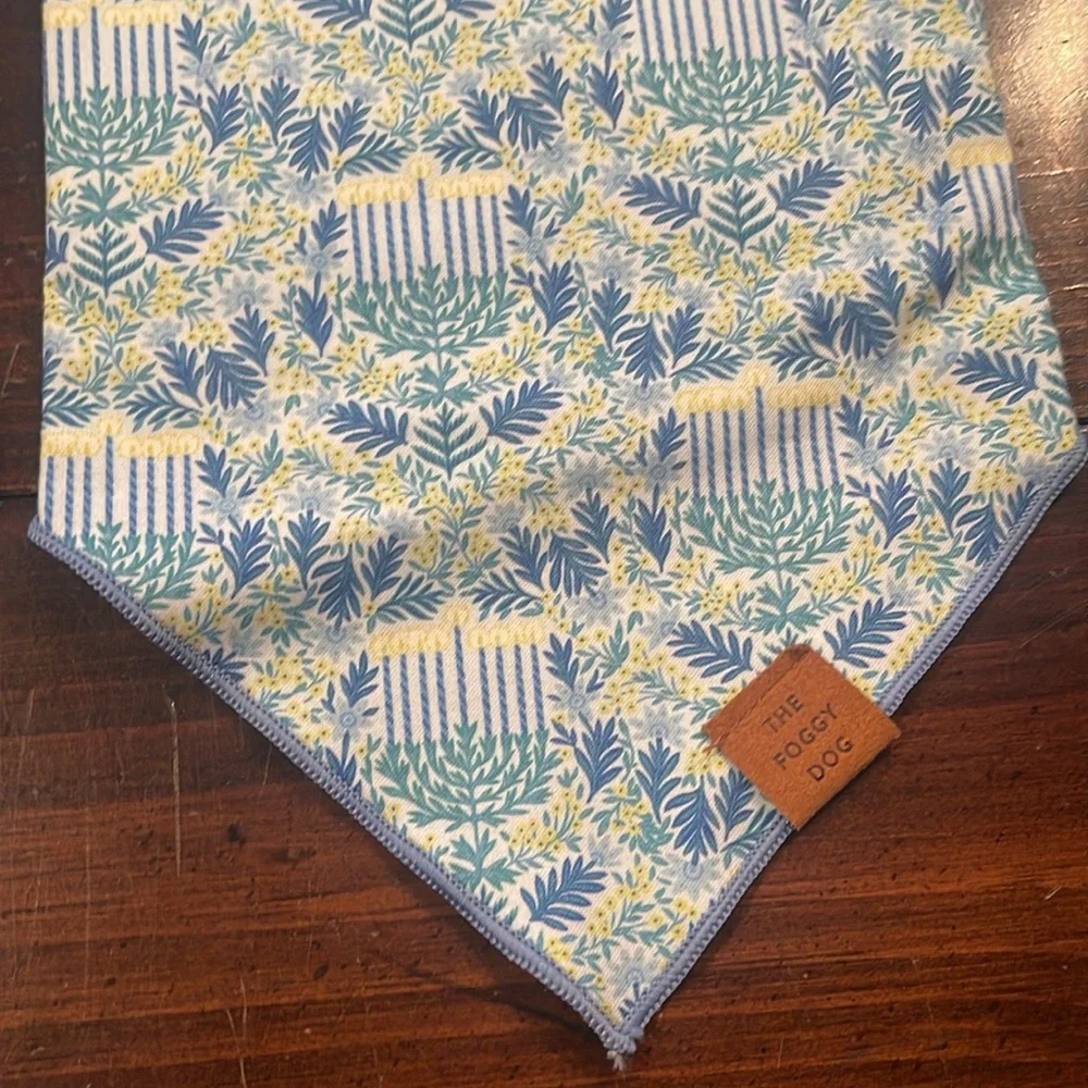 Dog Bandana by Foggy Dog - Flora Menorah Hanukkah
